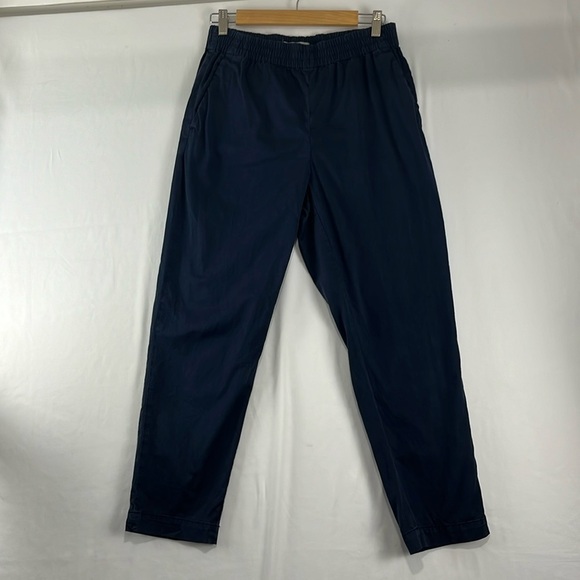 Everlane Navy Cotton-Modal Elastic Waist Pants - Picture 2 of 7